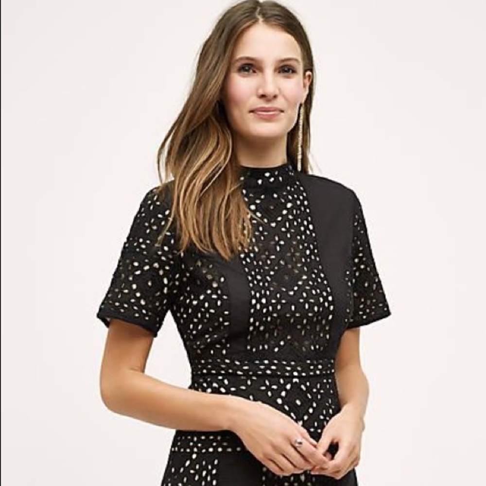 Anthropologie cutout A-line dress